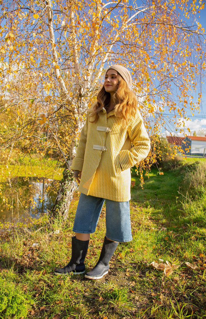 veste jaune bottes mode carole doussin photographe